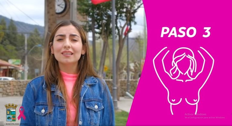 Paine llama a la prevención de cáncer de mamas con autoexamen