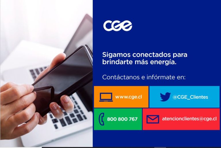 CGE refuerza utilidad de canales de contacto ante consultas e interrupciones de suministro