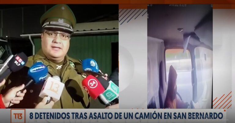 Carabineros detuvo a 8 sujetos por asalto en San Bernardo: uno de ellos es menor de 16 años