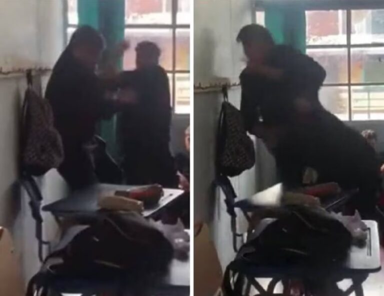 «¡Oye, no le pegues al profe!»: Captan violenta golpiza de estudiante a profesor en Buin