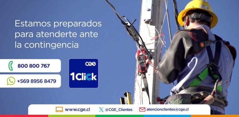 CGE activa plan de acción preventivo ante precipitaciones en Región Metropolitana