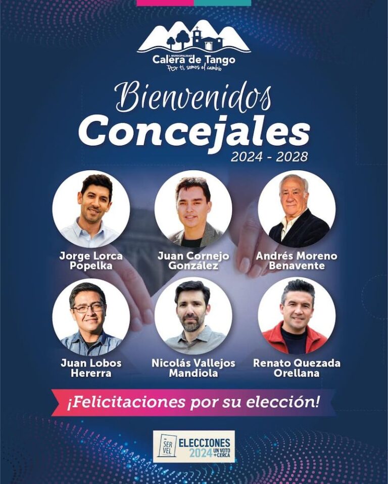 Así quedaron los concejos municipales de Buin, Paine y Calera de Tango